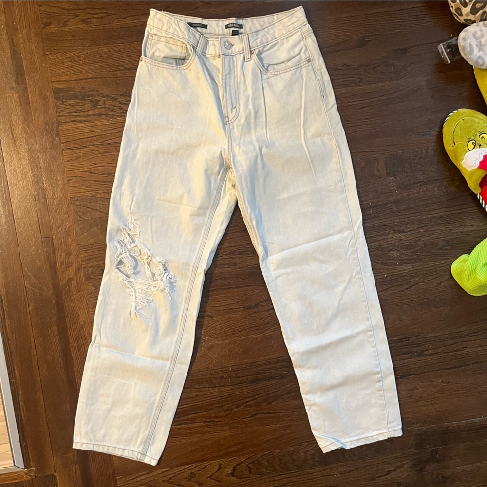 Wild Fable High Rise Dad Jeans Distressed Denim